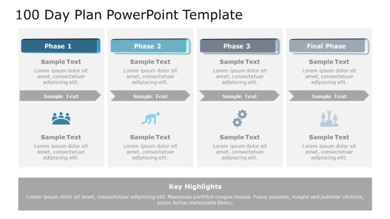 100 Day Plan 02 PowerPoint Template & Google Slides Theme