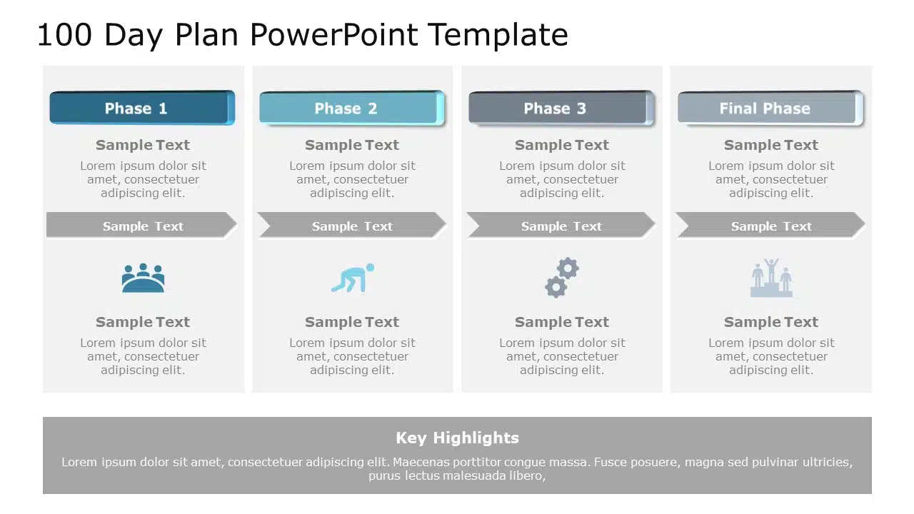 100 Day Plan 02 PowerPoint Template & Google Slides Theme