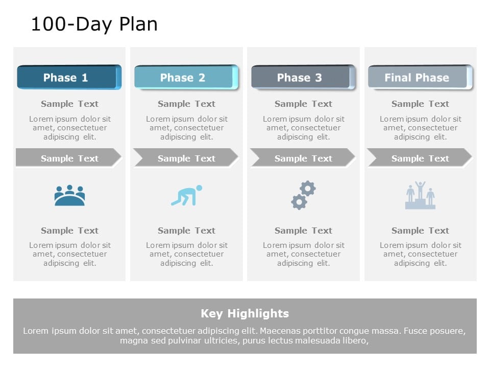 100 Day Plan 02 PowerPoint Template & Google Slides Theme