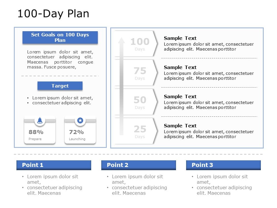 100 Day Plan 04 PowerPoint Template & Google Slides Theme