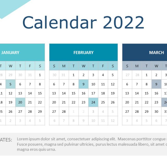 2022 Calendar 01 Powerpoint Template Slideuplift 5709