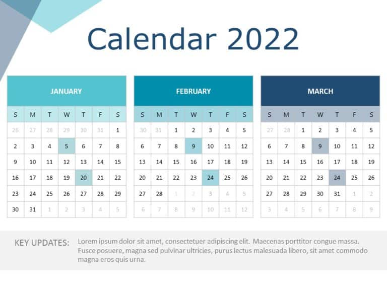 2022 Calendar 01 PowerPoint Template