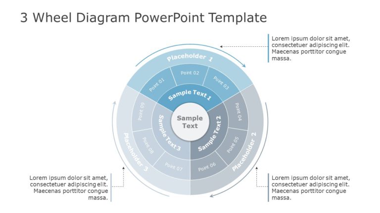 3 Wheel Diagram 01 PowerPoint Template & Google Slides Theme