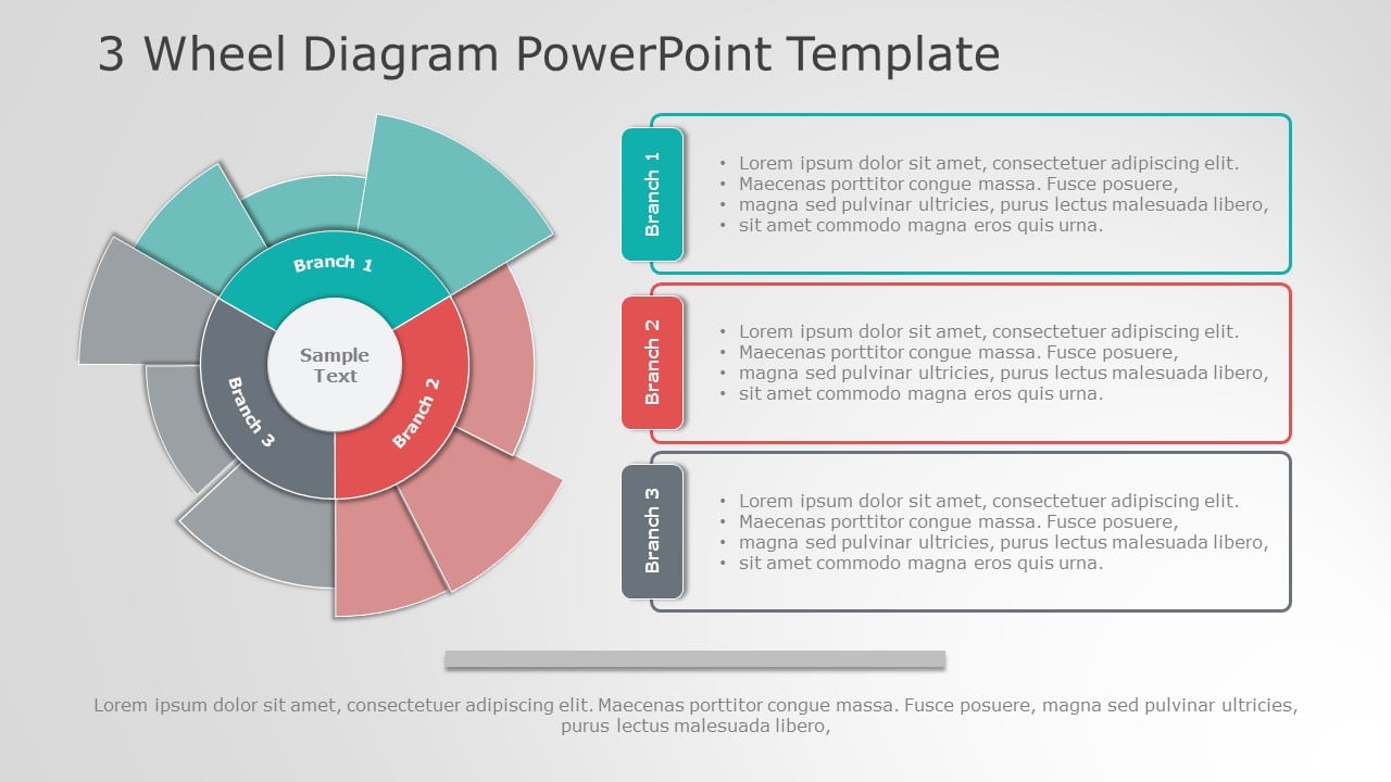 3 Wheel Diagram 04 PowerPoint Template & Google Slides Theme