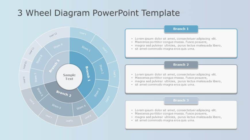 3 Wheel Diagram 05 PowerPoint Template