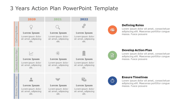 3 Years Action Plan 01 PowerPoint Template & Google Slides Theme