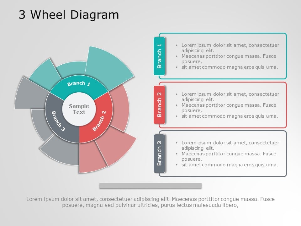 3 Wheel Diagram 04 PowerPoint Template