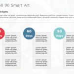 Free 30 60 90 Day Plan For Executives Smart Art PowerPoint Template & Google Slides Theme