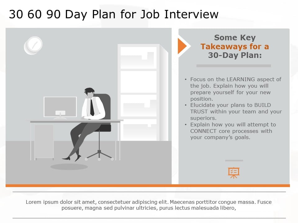 30 60 90 day plan for interview 04 PowerPoint Template & Google Slides Theme