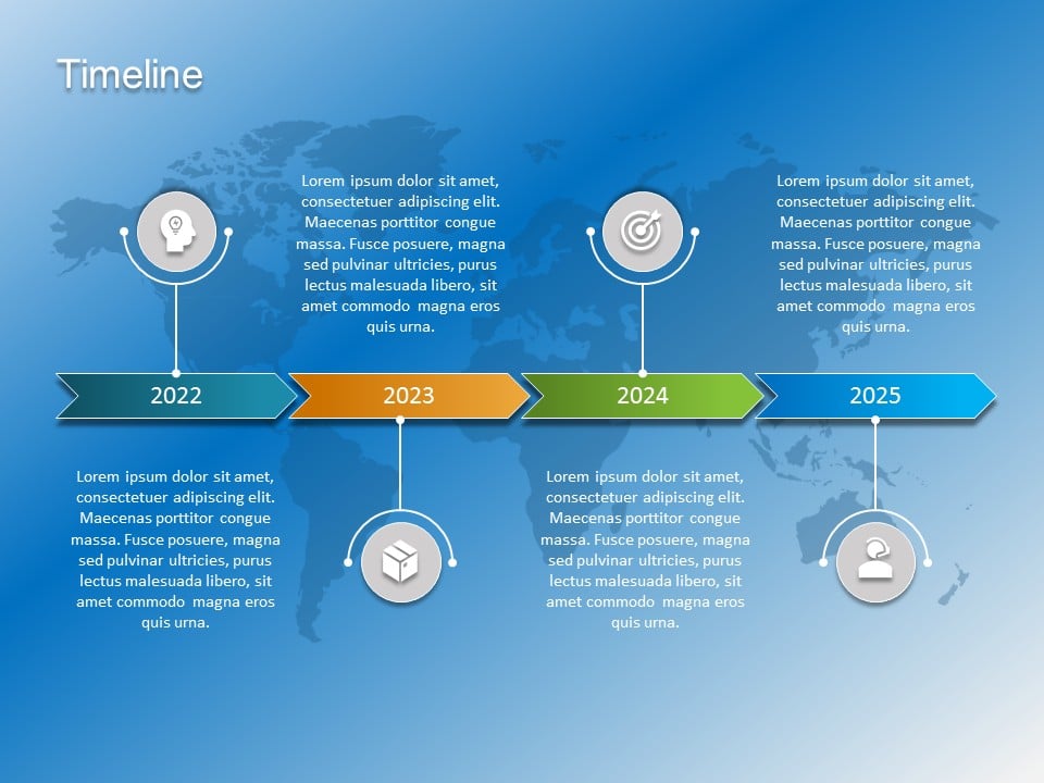 4 Year Timeline PowerPoint Template