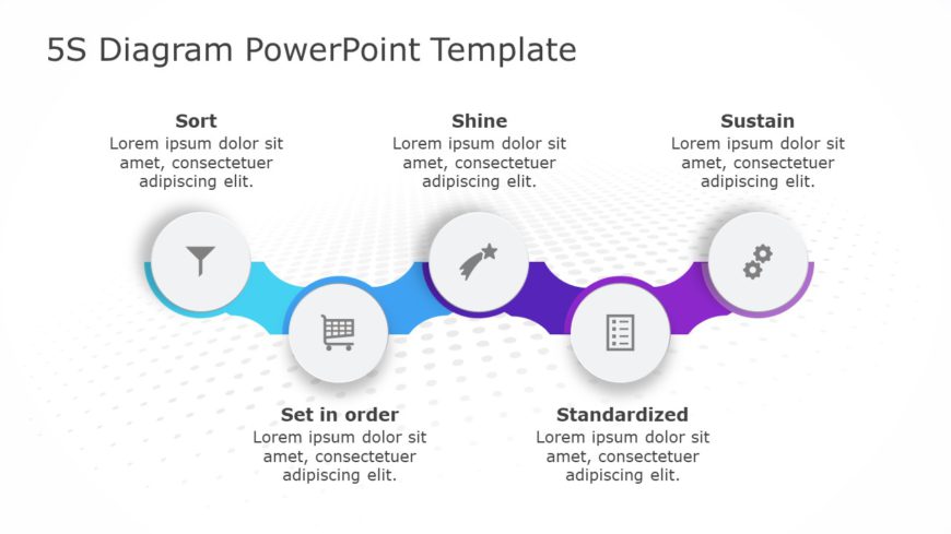 5S Diagram PowerPoint Template