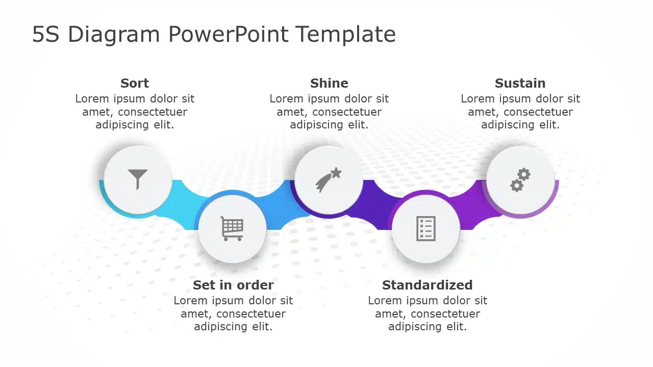 5S Diagram PowerPoint Template & Google Slides Theme