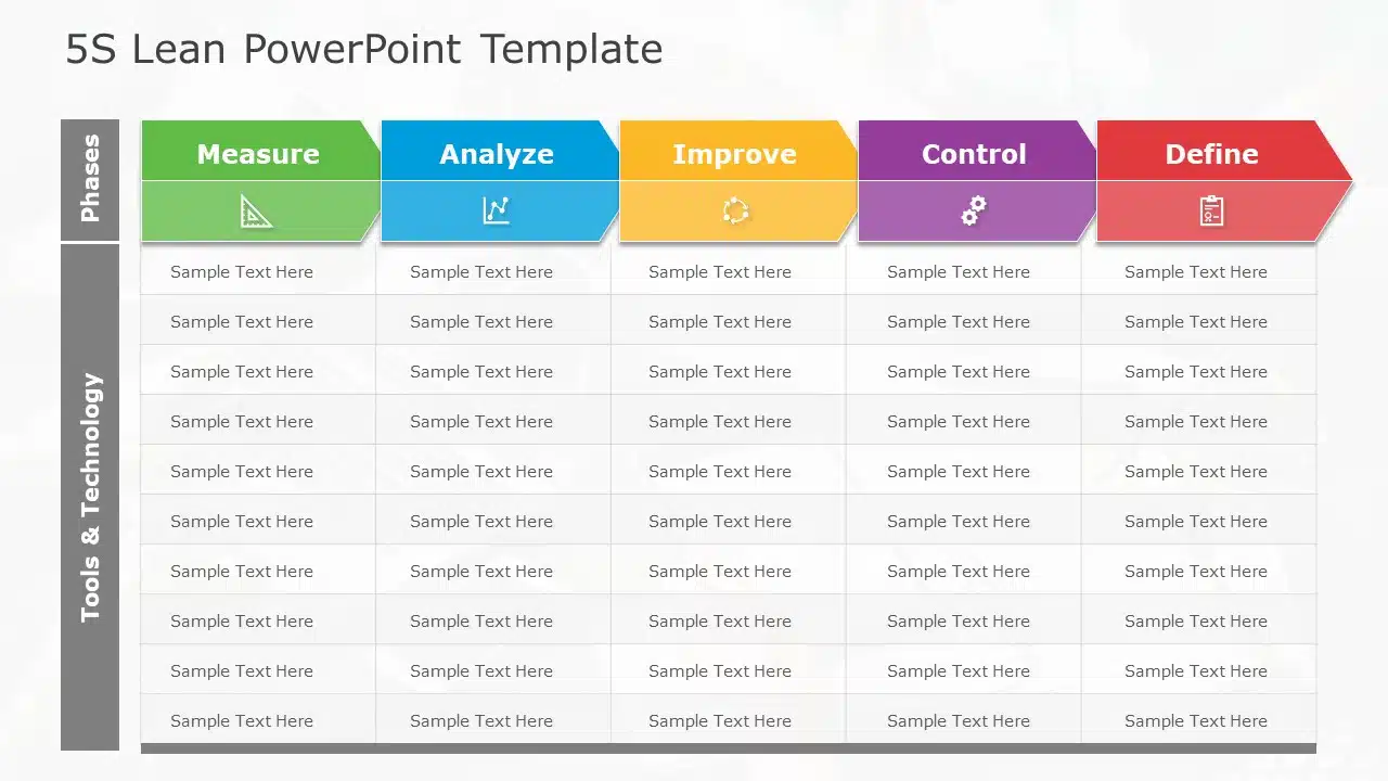 5s lean PowerPoint Template & Google Slides Theme