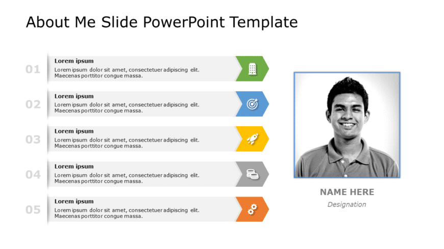 About Me Slide12 PowerPoint Template