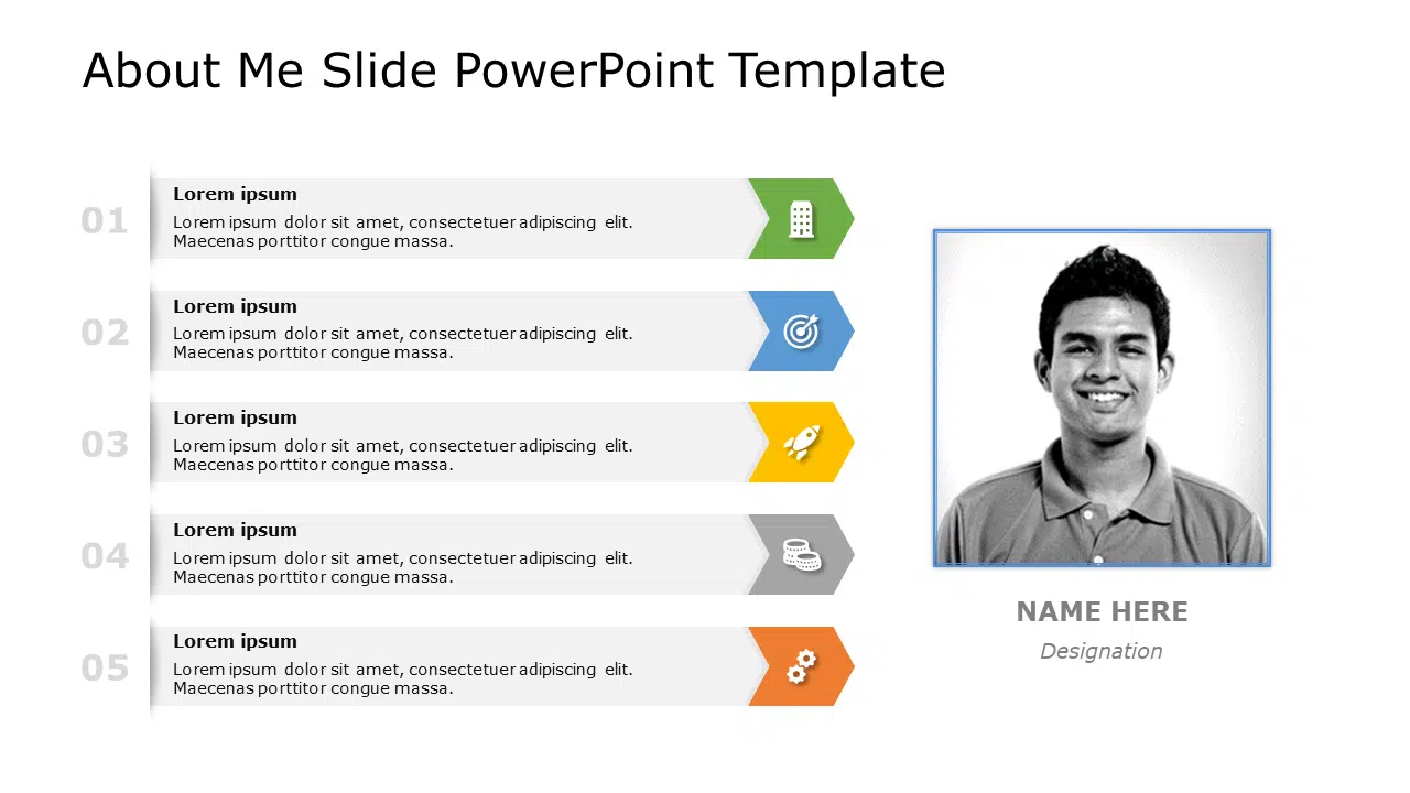 About Me Slide12 PowerPoint Template & Google Slides Theme