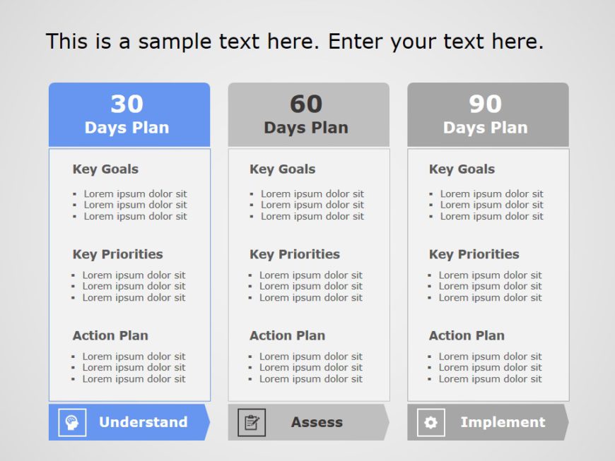 Animated 30 60 90 day plan PowerPoint Template 1