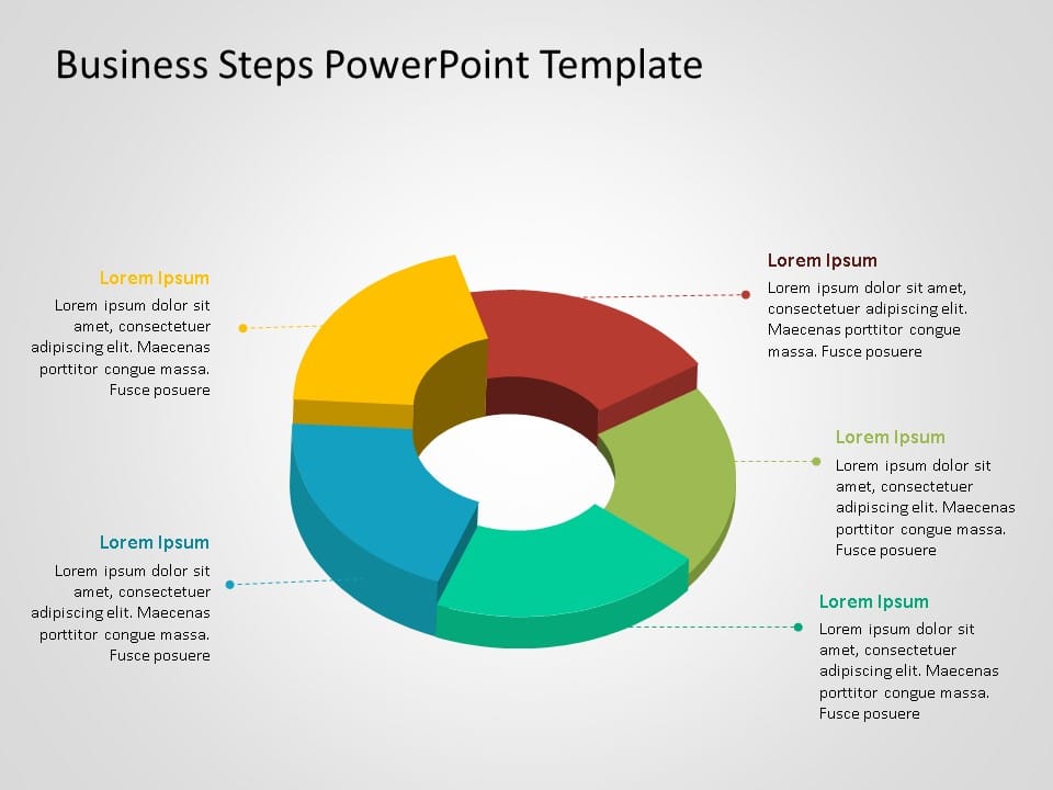 Animated 3D Business Steps PowerPoint Template