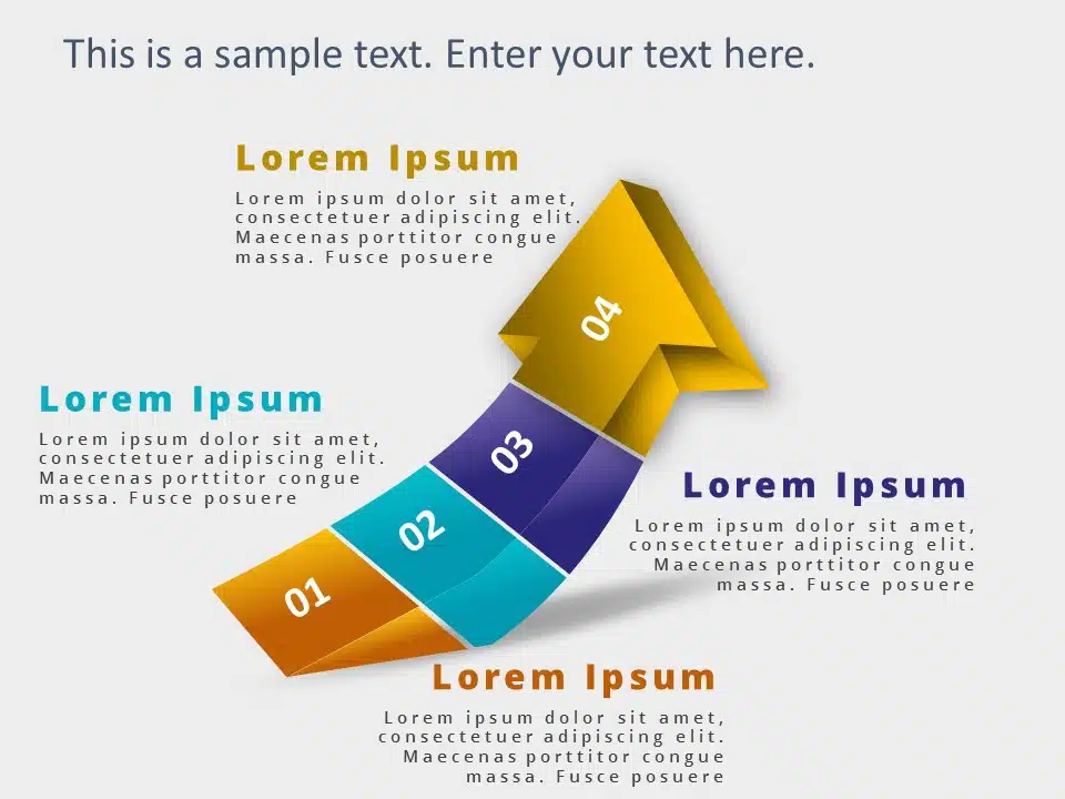 Animated 4 Steps Arrow Growth Drivers 1 PowerPoint Template & Google Slides Theme