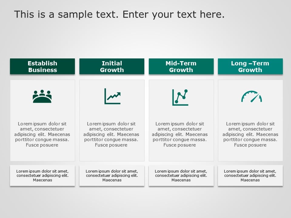 Animated 4 Steps Business Development PowerPoint Template & Google Slides Theme
