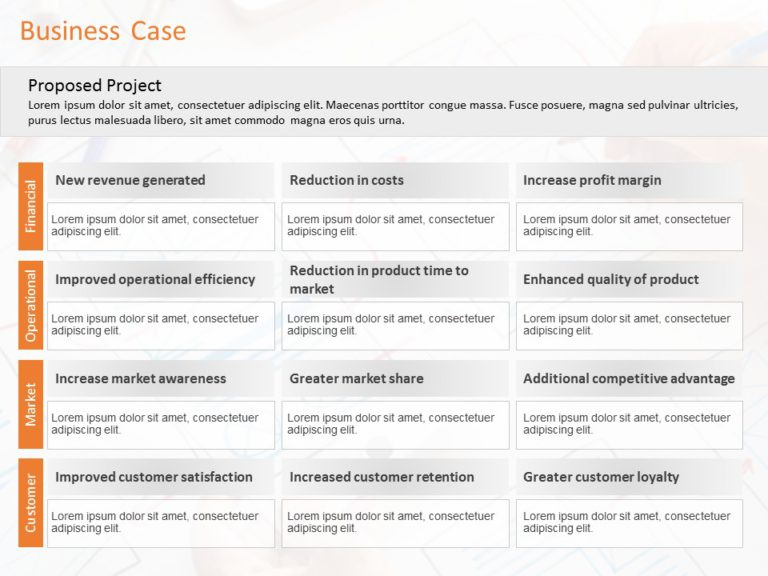 Animated Business Case Summary PowerPoint Template