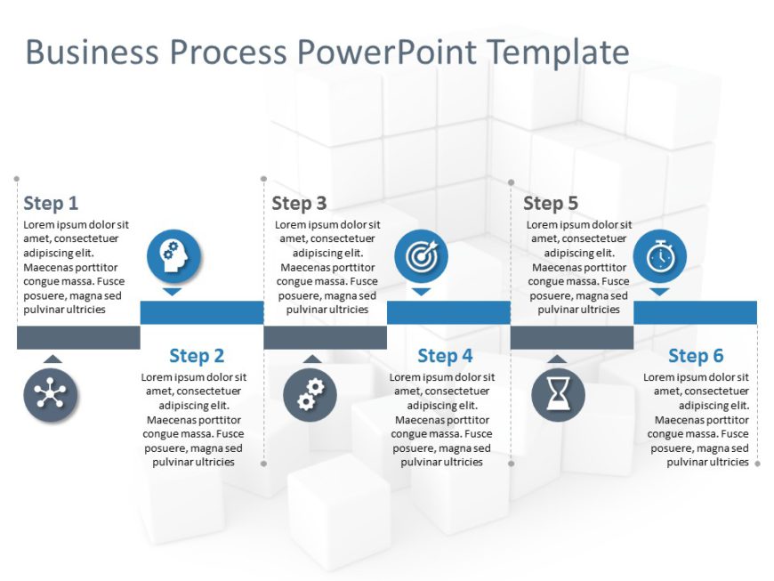 Animated Business Process 6 PowerPoint Template