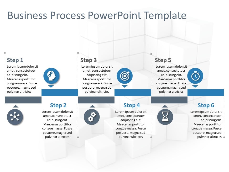 Animated Business Process 6 PowerPoint Template & Google Slides Theme
