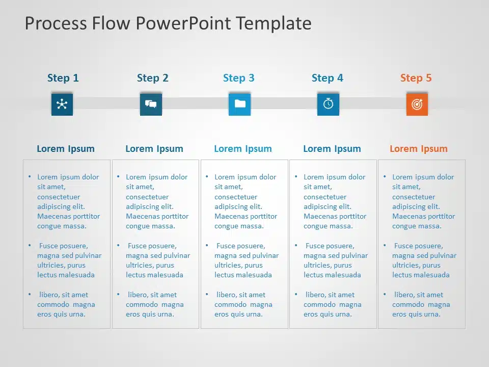 Animated Business Process 9 PowerPoint Template & Google Slides Theme