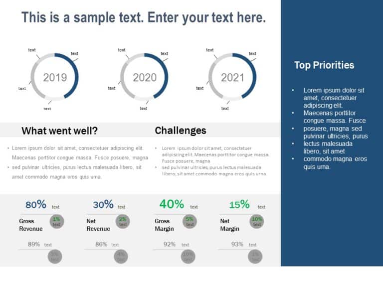 Animated Business Review Dashboard PowerPoint Template & Google Slides Theme