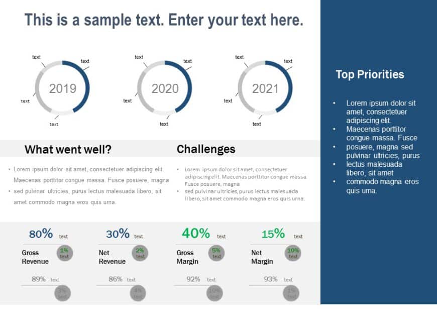 Animated Business Review Dashboard PowerPoint Template