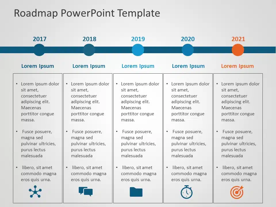 Animated Business Roadmap 23 PowerPoint Template & Google Slides Theme