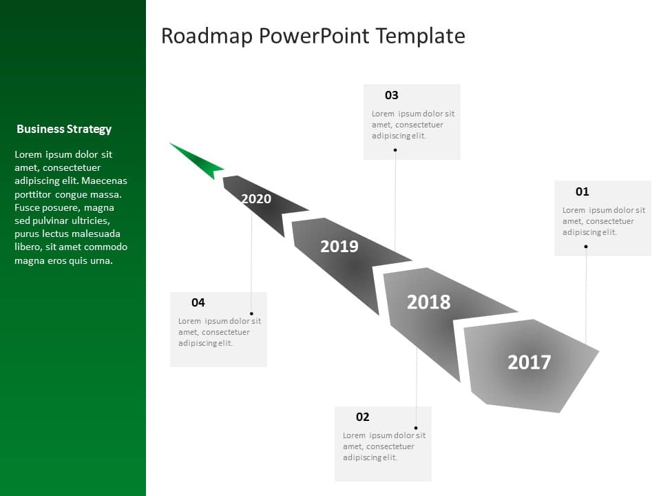 Animated Business Roadmap 20 PowerPoint Template