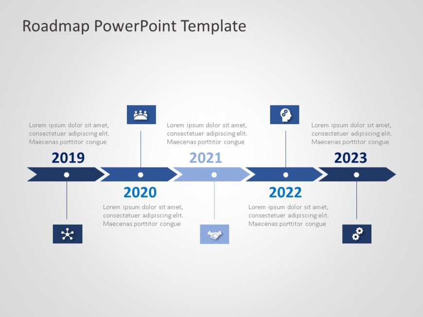 Animated Business Roadmap 26 PowerPoint Template