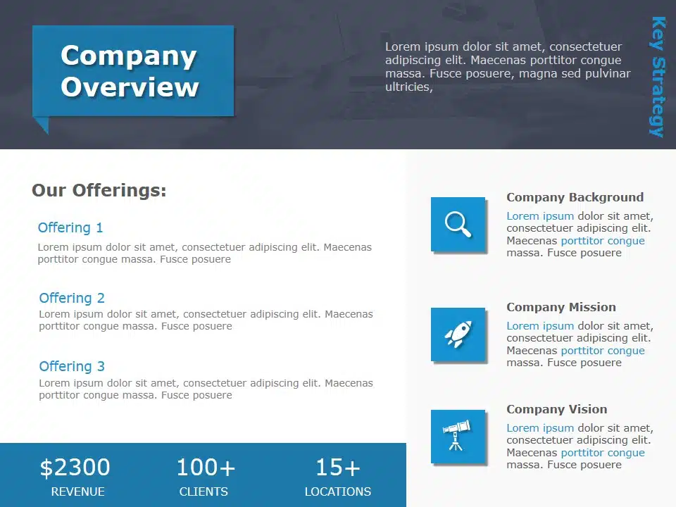 Animated Company Overview 5 PowerPoint Template & Google Slides Theme