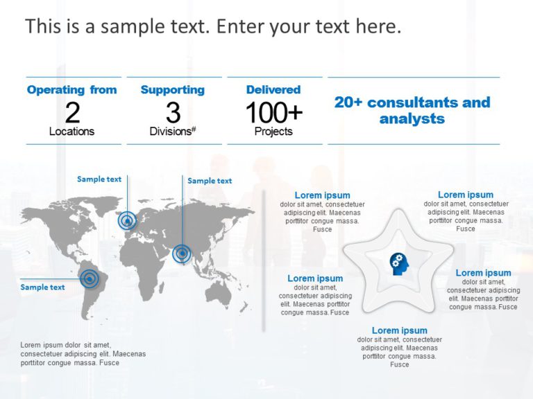 Animated Company Profile Global PowerPoint Template & Google Slides Theme