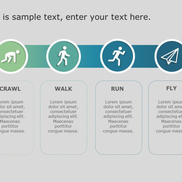 Crawl Walk Run Fly Powerpoint Template