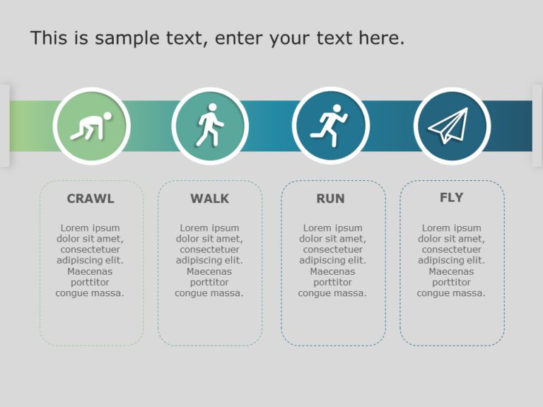 Animated Crawl Walk Run Fly 01 PowerPoint Template