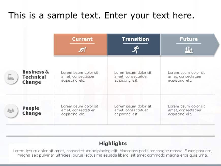 Animated Current And Future State Gap Analysis PowerPoint Template