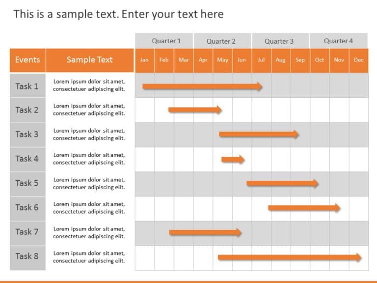 Gantt Chart Icon Showing Timeline Of Business Tasks PowerPoint templates,  Slides and Graphics