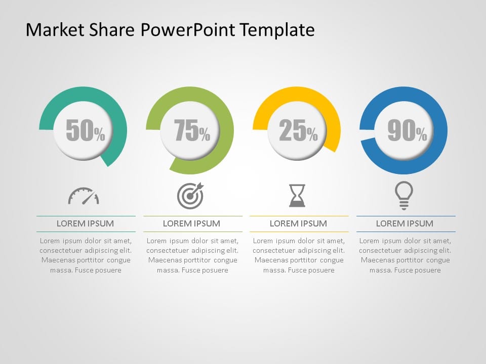 Animated Market Share 2 PowerPoint Template & Google Slides Theme