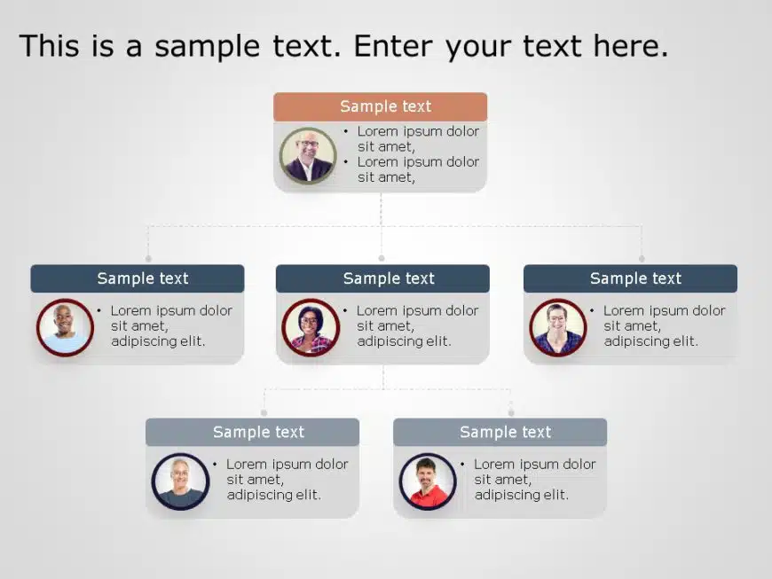 Animated Org Chart 12 PowerPoint Template