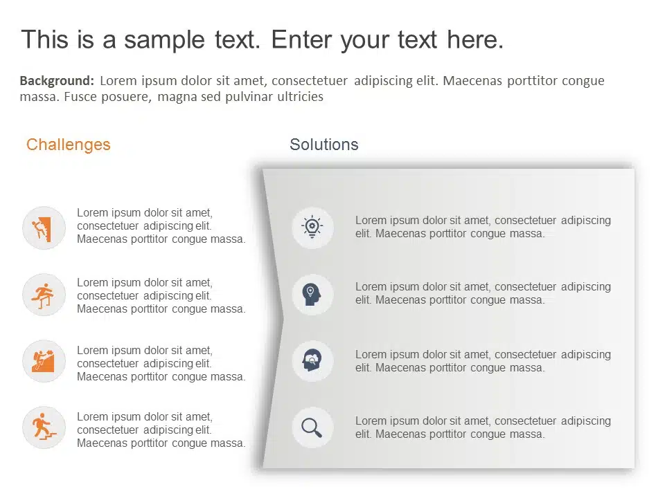 Animated Problem And Solution 9 PowerPoint Template & Google Slides Theme