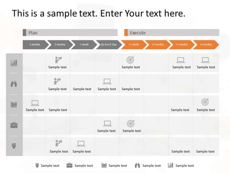 Animated Project Timeline Monthly Plan PowerPoint Template & Google Slides Theme