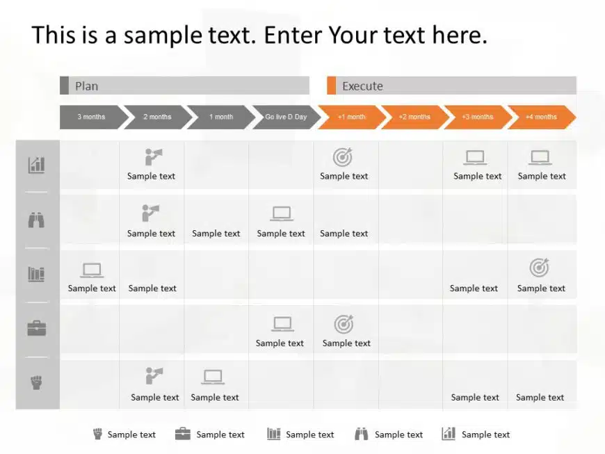 Animated Project Timeline Monthly Plan Template for PowerPoint and Google Slides