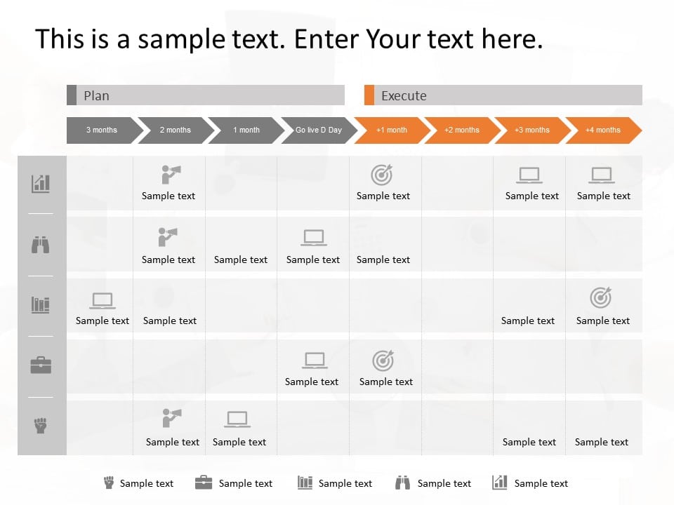 Project Schedule Animation Animated Project Timeline Monthly Plan Template for PowerPoint and ...