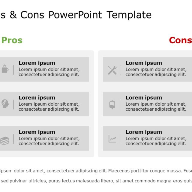 Animated Pros And Cons 10 PowerPoint Template