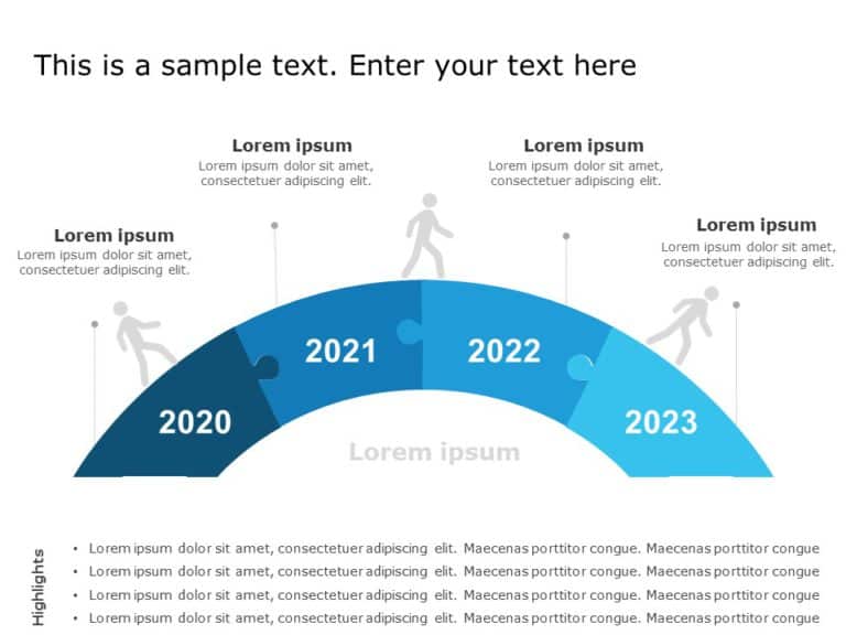 Animated Puzzle Diagram 5 PowerPoint Template & Google Slides Theme