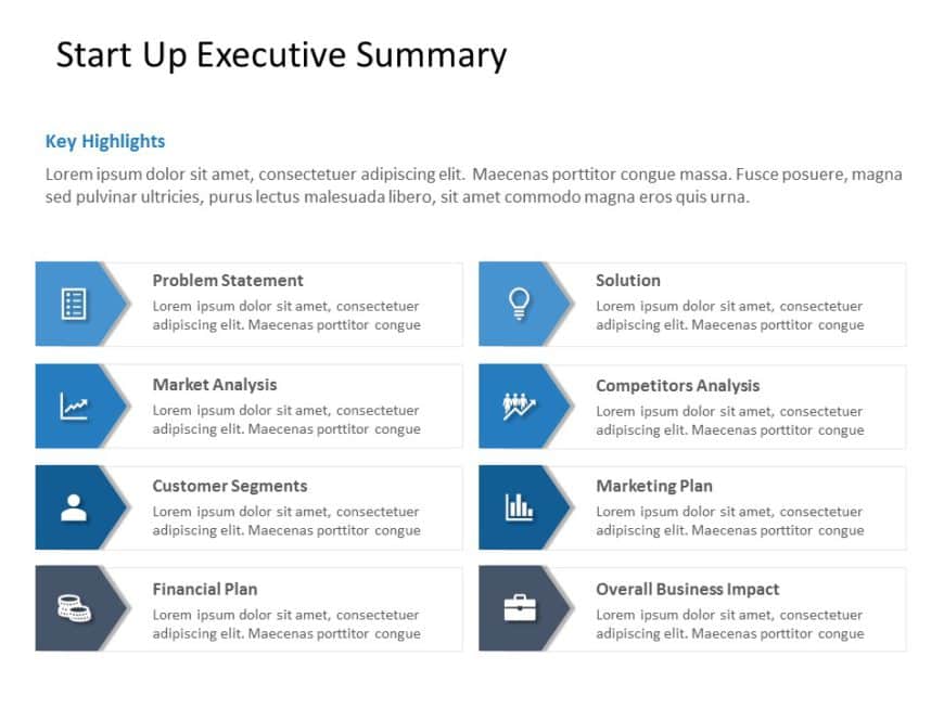 Animated Start Up Executive Summary PowerPoint Template SlideUpLift