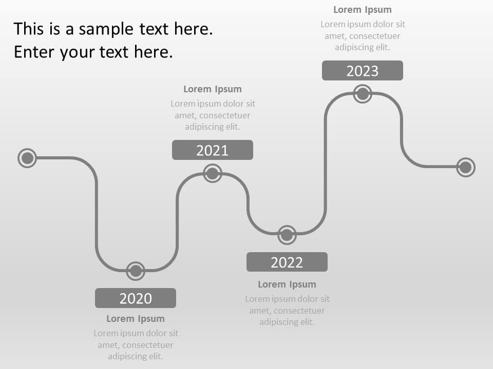 Animated Timeline Curved PowerPoint Template