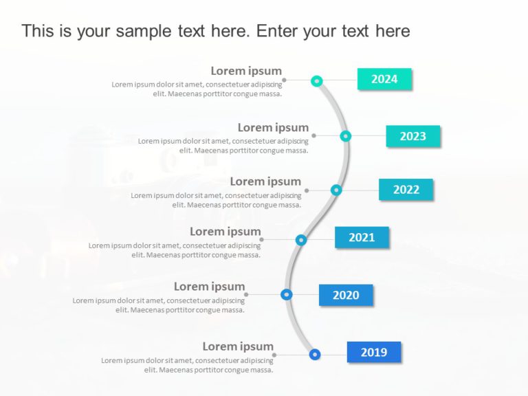 Simple Timeline Template For Powerpoint Curved Timeline Design 7478