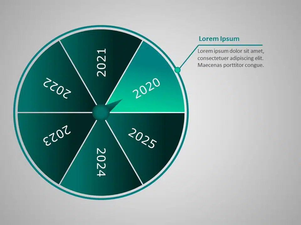 Animated Timeline Wheel PowerPoint Template & Google Slides Theme